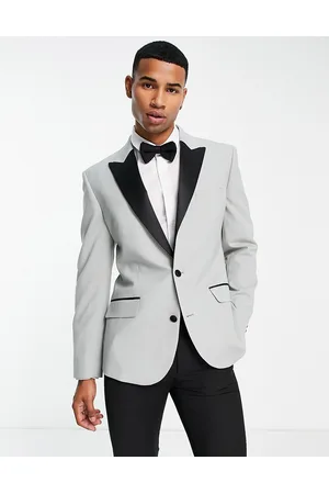 ASOS Slim tuxedo blazer in sage