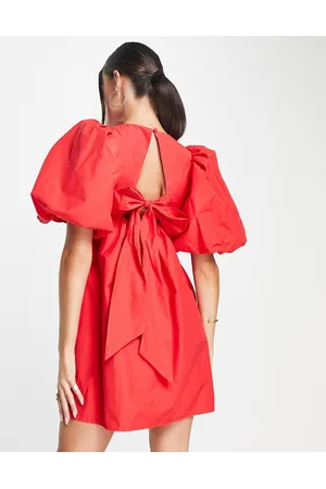 & OTHER STORIES Open back volume mini dress in