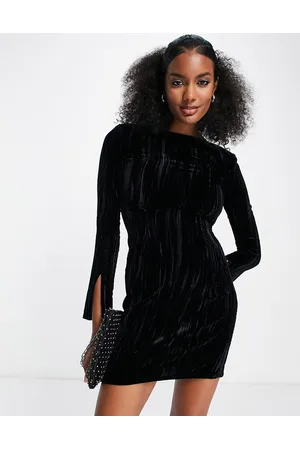 & OTHER STORIES Crushed velvet mini dress in
