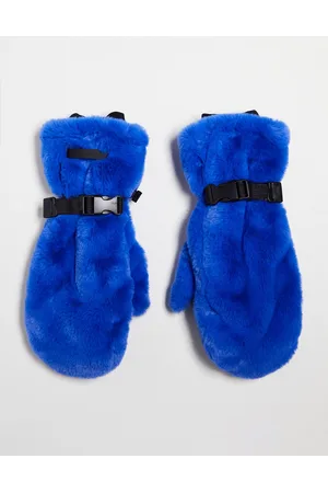 ASOS Ski faux fur mittens in