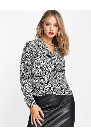 Whistles Relaxed shirt in monochrome checkerboard