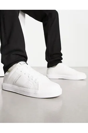 JACK & JONES Casual faux leather logo trainers in