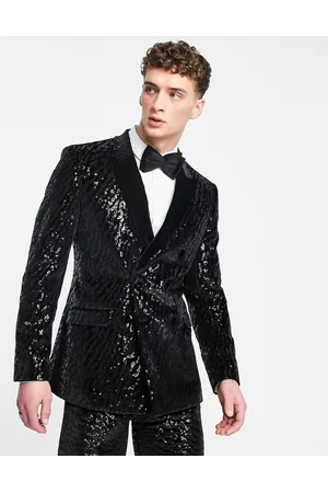 ASOS Super skinny velvet sequin suit jacket