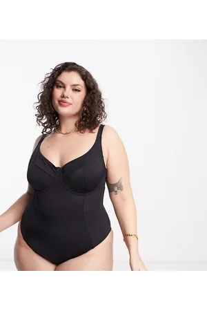 ASOS ASOS DESIGN Curve underwired contour swimsuit in