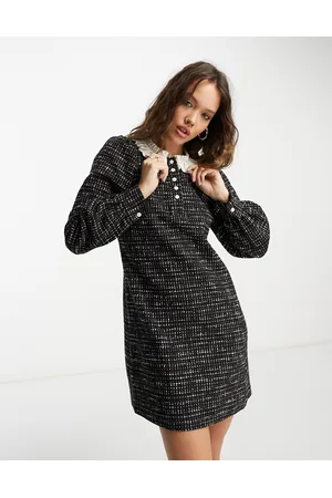 & OTHER STORIES Naiset Rennot Mekot - Broderie collar boucle mini dress in