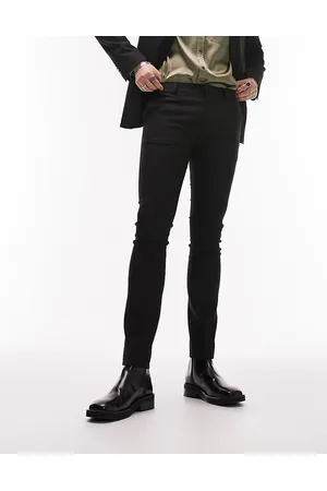 Topman Stretch super skinny textured suit trousers in