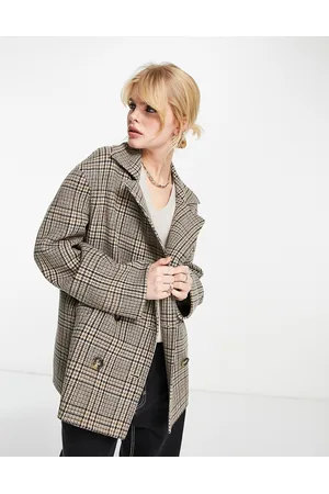 & OTHER STORIES Relaxed short coat in check