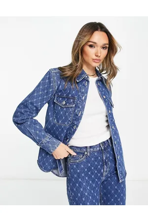 & OTHER STORIES Co-ord laser print denim shirt in