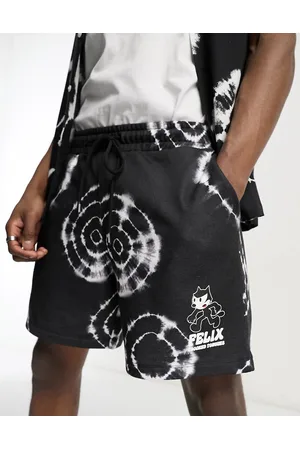 Crooked Tongues X Felix the Cat relaxed short with all over tie dye print in