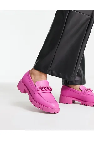 London Rebel Naiset Loaferit - Chunky loafers with chain in bright