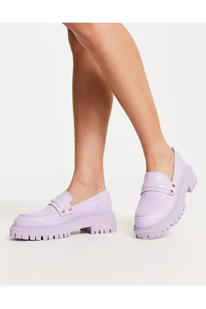 London Rebel Chunky loafers in lilac