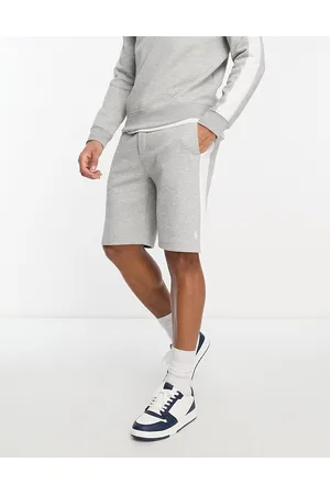 Ralph Lauren Miehet Setit - Logo taped pique sweat shorts in marl co-ord