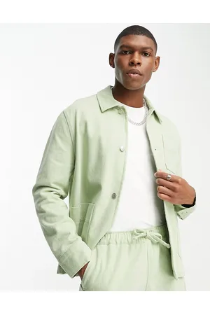 ASOS Co-ord worker jacket in washed sage
