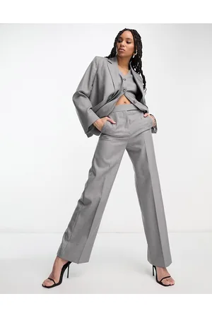 & OTHER STORIES 3 piece co-ord straight leg trousers in grey