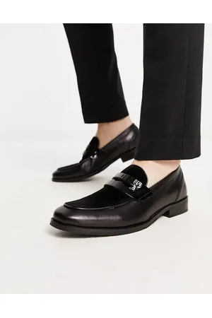 Office Patent velvet loafers in leather