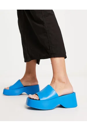 London Rebel Naiset Sandaalit - Flatform square toe sliders in