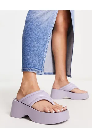 London Rebel Naiset Sandaalit - Flatform toe thong sandals in lilac