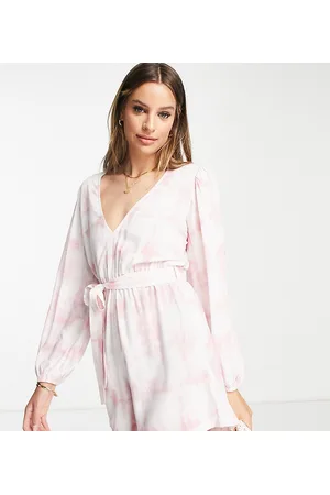 Influence Naiset Haalarit - Tall puff sleeve belted beach playsuit in