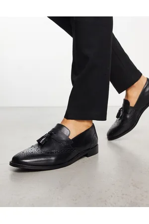 ASOS Miehet Loaferit - Loafers in leather with brogue detail
