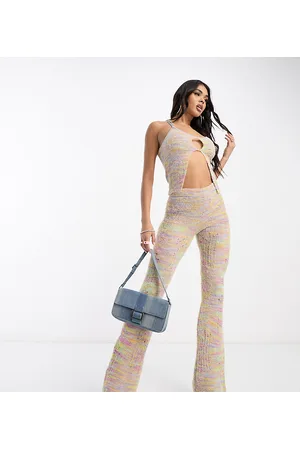 AsYou Naiset Setit - Fluffy ombre flare trouser co-ord in