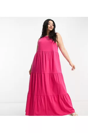 ASOS Naiset Maksimekot - ASOS DESIGN Curve sleeveless tiered maxi dress in bright