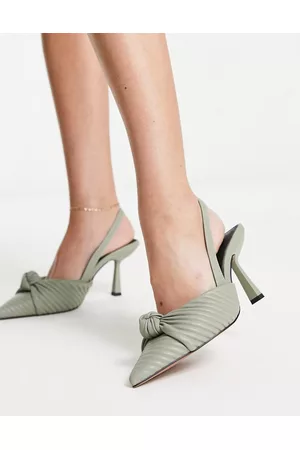 ASOS Naiset Korkokengät - Soraya 2 knotted slingback mid heeled shoes in sage