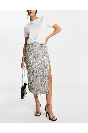 ASOS Naiset Midihameet - Embellished sequin midi skirt in