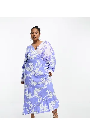 ASOS DESIGN Maternity seersucker wrap front batwing midaxi dress