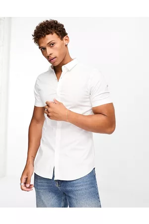 New Look short sleeve polo in white