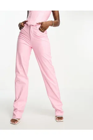 Naked Wardrobe snatched zipped detail fitted jumpsuit in pink