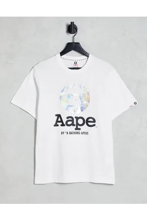 Aape By A Bathing Ape camo denim baseball shirt in black