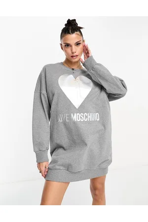 Love Moschino allover sequin hooded top in black