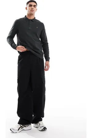 Farah Shasta - Vasket polo med lange ærmer og jacquard-krave