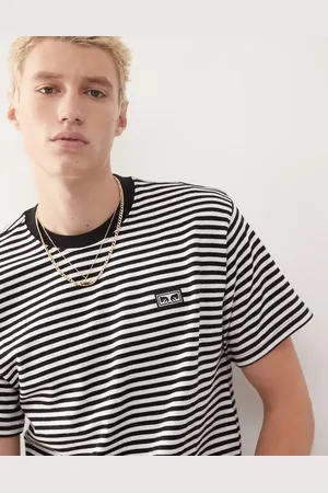 Obey T-shirt med fast logo med øjegrafik og striber