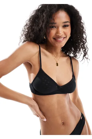 Dorina Bralette uden vattering med rosedetalje i pointelle-stof