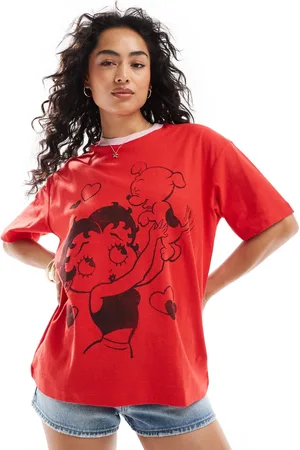 Cotton On Cotton On - Afslappet T-shirt med Betty Boop-grafik i -Lyserød