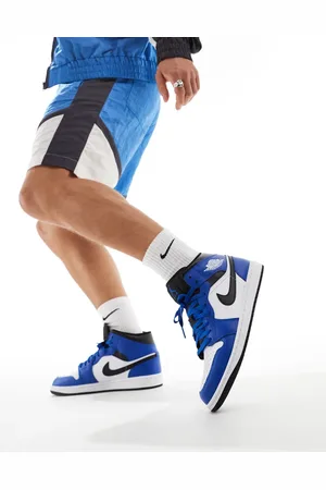 Jordan Nike - Air 1 Mid - Sneakers i hvid/blå/sort
