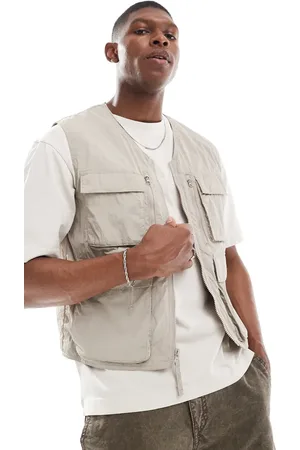 Hollister Festival - utility-vest i nylon med mesh-for-Neutral