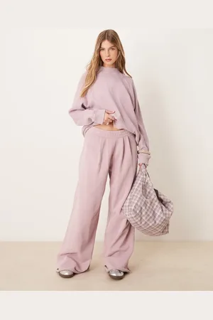 ASOS Forvaskede lyslilla joggingbukser med ekstrem vidde