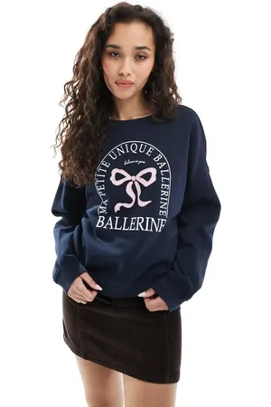 ONLY Sweatshirt med sløjfeprint