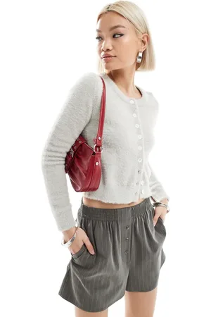 Daisy Street Strikket mikro-cardigan med knapper i