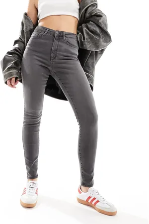 VERO MODA Sophia - Højtaljede skinny-jeans i grå vask