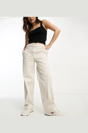 ASOS ASOS DESIGN Petite - Afslappede boyfriend-bukser i -Neutral
