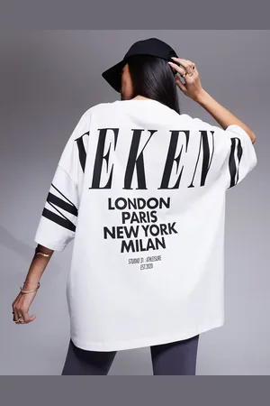 ASOS Weekend Collective - Icon - Oversized og T-shirt med stort ryglogo