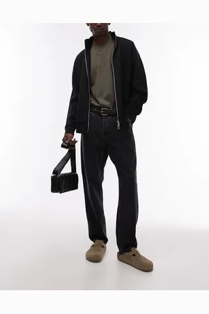 Carhartt Newel - Sorte afslappede tapered jeans