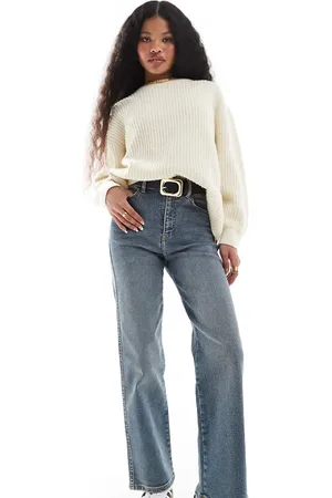Dr Denim Moxy - Jeans med lige ben og sliddetaljer-Blå