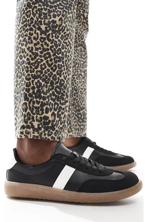 London Rebel Cally - Sorte og hvide sneakers med gummisål