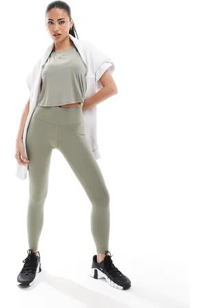 Nike Nike One Training - Kakigrønne leggings med høj talje og 7/8-længde
