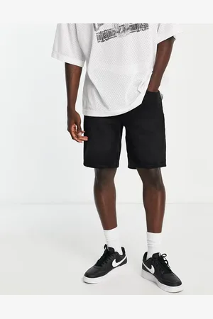 Bershka Sorte slim-denimshorts