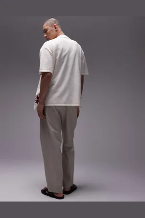Topman Beige bukser med vide ben-Neutral